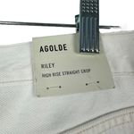 AGOLDE  Sz 30 Women's White Riley‎ High Rise Straight Crop Distressed Jeans NWT Photo 8