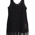 L'Agent by Agent Provocateur Karrie Cover Up Swim One Size Black Fringe Boho New Size M Photo 0