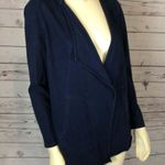 J.Jill NWT Pure Jill Soft & Light Indigo Knit Draped Hooded Jacket size small Photo 9