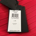 Herve Leger Women’s Lipstick Red Carmen Gauze Fitted Cocktail Dress Size XS Photo 7