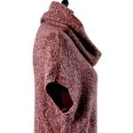 Christina B Sweater Turtleneck Tunic Marled Knit Burgundy Women’s Size Large Red Photo 6