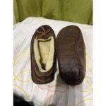 UGG  Australia Womens Sheepskin Moccasin Slippers Size 9 Brown Suede & Wool Lined Photo 4