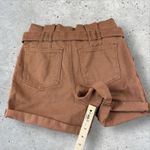 Free People Free‎ people Cindy Utility Belted Paper Bag Shorts Rust Sz 0 Photo 6