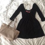 Kirra Black Lace 3/4 Sleeve Fit & Flare Dress Photo 1