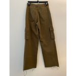 & Other Stories Paris Atelier & Other Stories EU 32 US 2 Green Khaki Wide Leg Cargo Pant Raw Hem Photo 6