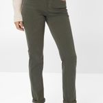 Brax Mary Slim 5 Pocket Jeans in Dark Olive Size 12S Green Photo 0