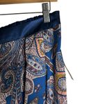 Anthropologie Elevenses Ines Blue Paisley Print Wide Leg Flowy Boho Pants Size L Photo 6
