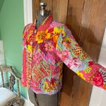 Vintage Sandy Starkman Patchwork Embroidered Festival Statement Jacket Sz M 🍄 Pink Size M Photo 4