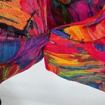 MA Studio Wrap Top Womens L/XL Multicolor Abstract Print Vintage 90s Art to Wear Red Size L Photo 4