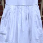 J.Crew Fitted Knit Dress with Poplin Skirt In White Bubble Hem Midi Dres… Photo 12