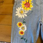 Floral Painted Denim Overalls 🌼 xl Blue Photo 4