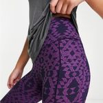 Columbia  Weekend Adventure Norwood 7/8 Leggings Purple Black Aztec Print Small Photo 2