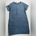 Superdry  Womens Size 6 Blue Chambray Denim Pockets Dress Photo 0