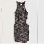 ASTR  Grey Space Dye Asymmetrical Bodycon Mini Dress Photo 2