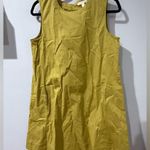 Eileen Fisher  Sleeveless Organic Stretch Cotton Dress In Light Chicory Mustard S Photo 0