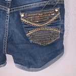 Shicas Jeans gold sequined double button jean shorts Blue Size undefined Photo 5