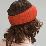 Lululemon Chevron Knit Ear Warmer NWT Canyon Orange (One Size) Photo 11