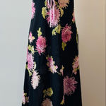Oscar de la Renta Pink Label Vtg 2000s Black Floral Lace Trim Slip Dress Size M Photo 0