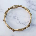 Vintage Bracelet / Bangle Elegant Gold Tone & Amber Tone Gems Photo 1