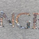 Victoria's Secret 🎓VS Gray Pajama Tee Shirt with Silver Sequins Angel Photo 1