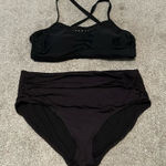 Xhilaration Black bikini  16w‎ top great and bottoms merona L Photo 0