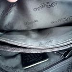 Fossil Vintage Black Leather 75082 Multi Pocket Top Zip Shoulder Bag Key Fob Photo 8