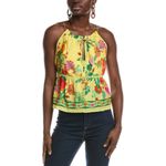 Farm Rio ππ Yellow Delicate Fruit Garden Sleeveless Blouse ~ Medium NWT Photo 7