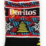 Doritos Crew Socks Mens Womens Christmas Holiday Snowflakes Fun Novelty Gift Black Photo 2