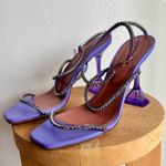 Amina Muaddi Gilda Glass Strap Sandals Size 40 Photo 3