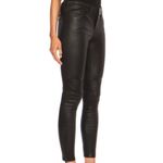 Current/Elliott  Lamb Leather Crop w/ Long Zip Black Skinny Pants Photo 3