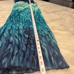 Audrey Ann Blue Green Watercolor Maxi Sundress Dress Photo 9