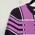 Eva Mendes New York & Co | Sweater Dress Bodycon Purple Burgundy Plaid Size XS Photo 2