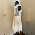 Vintage 1950s 1960s Dress / Ivory Cotton Velvet Sleeveless Dress White Size M Photo 3