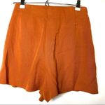 ZARA High Waist Pleated Shorts Burnt Orange Size XS Photo 3