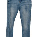 ZARA Womens Jeans Mid-Rise Skinny Ankle Frayed Hem Stone Washed Denim Blue 4 Photo 0