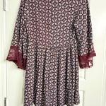 Flying Tomato  Burgundy Shirt Relaxed Retro Flowy Hippie Earthy Twee Photo 6