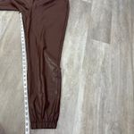 We Wore What Brown Vegan Leather Joggers in Cacao Size Large Photo 7