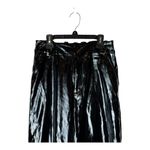 I am gia  Pants Women Small Black Faux Patent Leather Cobain Jogger‎ Goth Baggy Photo 3
