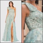 Mac Duggal 11177 Green Embellished Bow One Shoulder A Line Gown 10 Photo 1
