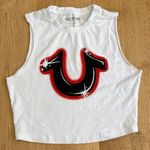 True Religion  Tank Top Cropped Size S White Black Red Photo 0