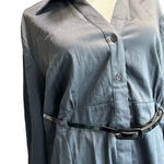 Dress Barn button front belted tunic blue women's XL Photo 1