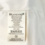 BLANK NYC  Faux Leather Long Sleeve Crop Asymmetric Full Zip Moto Jacket Cream M Photo 5