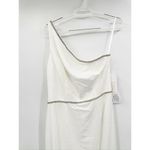 Mac Duggal 49564 White One Shoulder Rhinestone Trim Evening Dress Size 8 NWT Photo 3