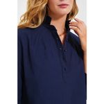 Pomander Place Tuckernuck French Navy Polly 3/4 Sleeve Collared Mini Dress Large Blue Photo 3