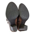 b.o.c Brown Leather Heeled Ankle Booties Buckle Monk Strap Women's 8.5 40 Born Photo 6