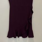 Karl Lagerfeld Paris Dress, Ruffle Detail, Burgundy, Sz 6, Office Cocktail Event Photo 3