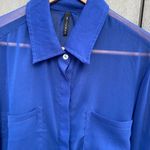 B Jewel  Sheer Blouse Blue Photo 1