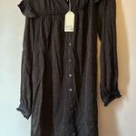 JODIFL Elegant Black Ruffled Dress Photo 0