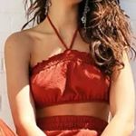 Free People  Beach Don't‎ Kill My Vibe Bronzer Brown Halterneck Bandeau Top XS Photo 3