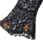 ZARA Romantic  Black Floral Embroidered Lace Bell Sleeve Dress Size Small Boho Photo 5